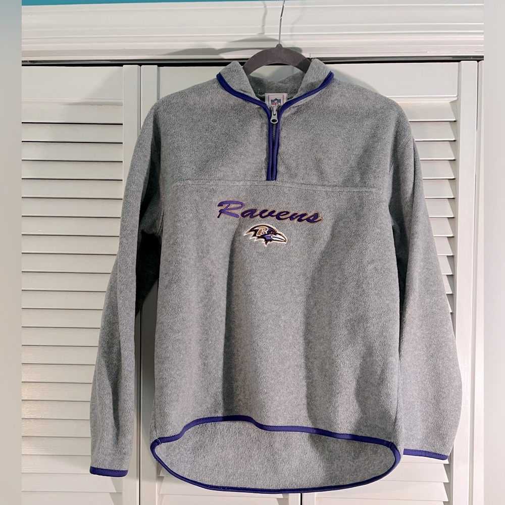 NFL for her pullover quarter zip RAVENS fleece, size - small